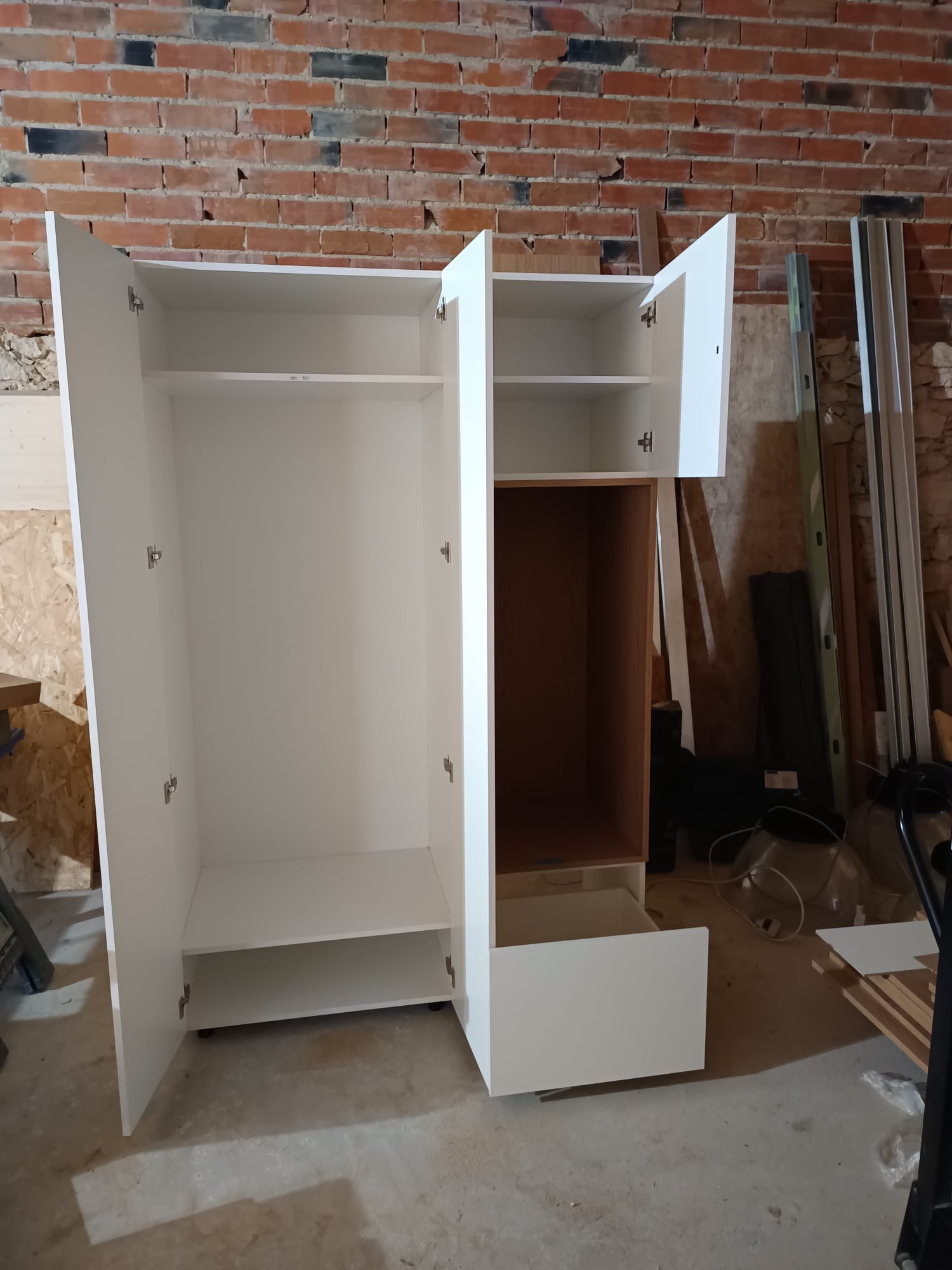 Meuble d’entrée en fabrication